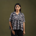  Black Sanganeri Block Print Cotton Crop Top