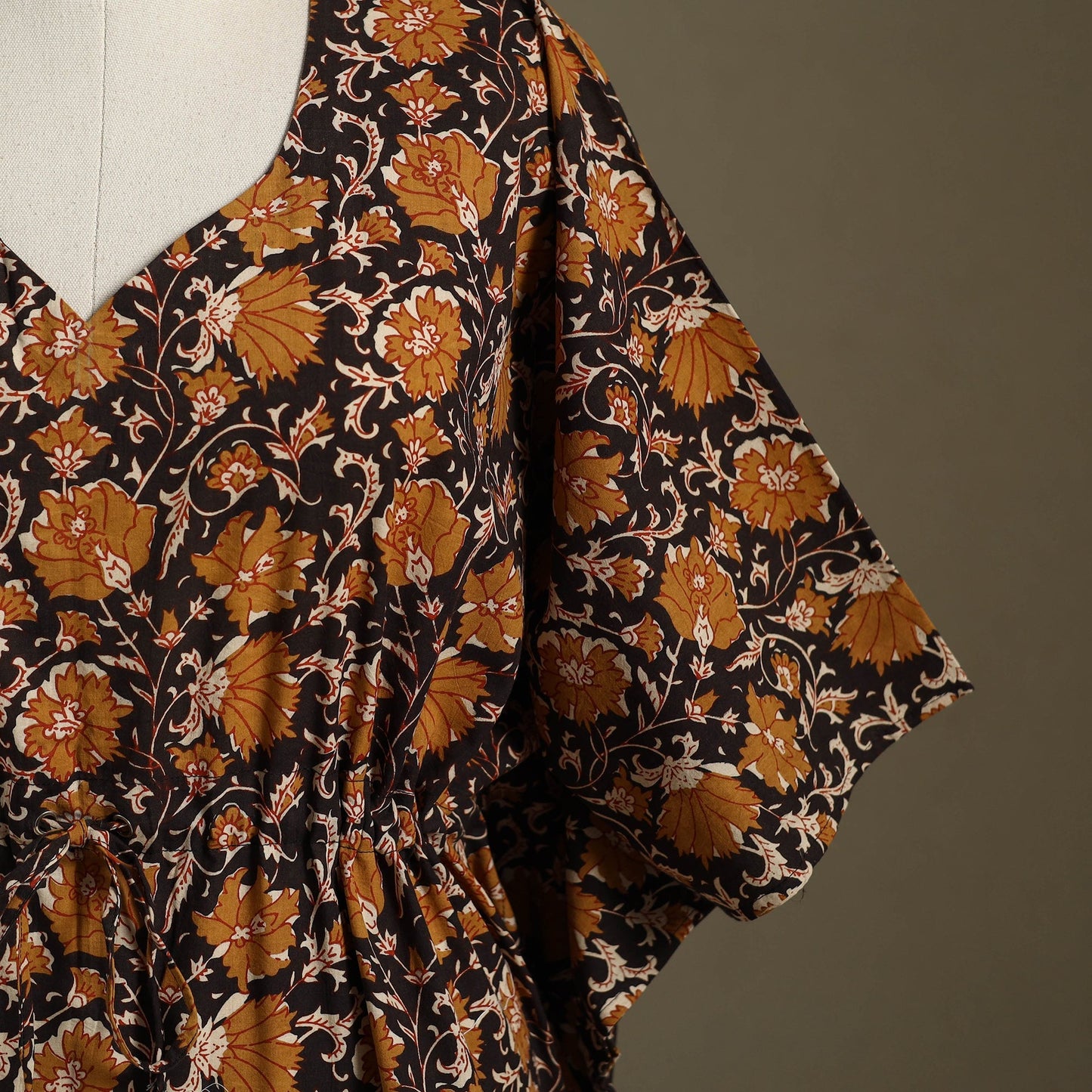 Sanganeri Block Print Cotton Kaftan (Short)