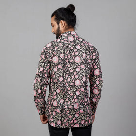  Sanganeri Block Printing Cotton Men Full Sleeve Shirt 