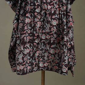 Black - sanganeri cotton kaftan (medium) 02 - handcrafted
