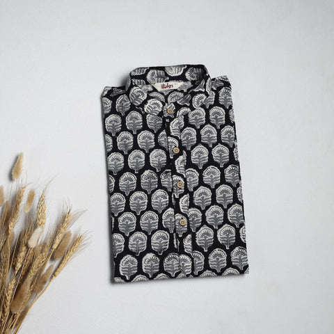 Sanganeri cotton long kurta for men 08 - handcrafted