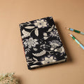 Black - sanganeri fabric cover handmade paper notebook (7 x