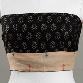 Buy Sanganeri Gold Block Printed Rayon Blouse Piece 