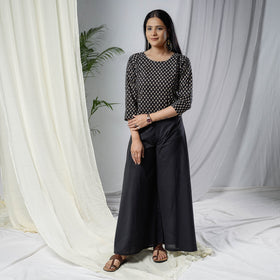  Sanganeri Hand Block Prints Full Sleeve Cotton Crop Top 