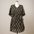  Sanganeri Printed Cotton Kaftan with Tie-Up Waist 
