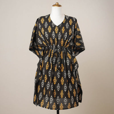  Sanganeri Printed Cotton Kaftan with Tie-Up Waist 