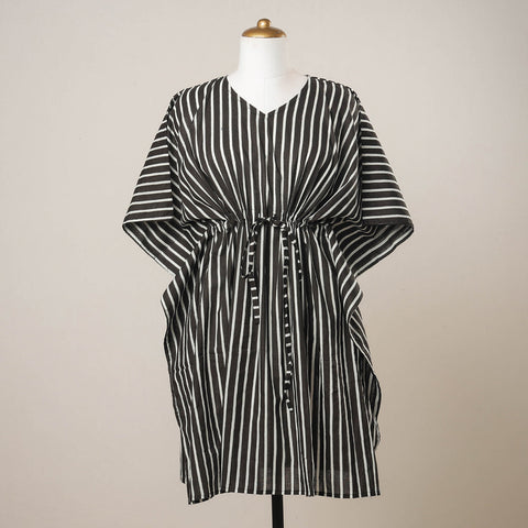 Buy Hand Block Printed Cotton Kaftan with Tie-Up Waist l iTokri.com