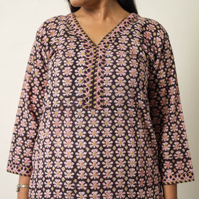  Sanganeri Block Printed Cotton Kurta with Palazzo & Dupatta Set 09 