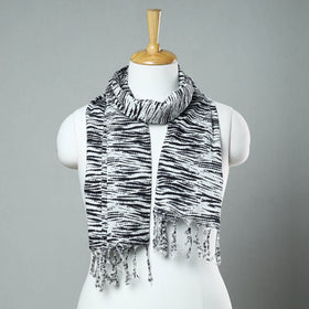  Sanganeri Block Printed Cotton Stole with Tassels 49 