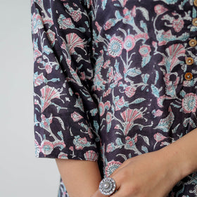  Sanganeri Block Printed Cotton Straight Kurta for Women