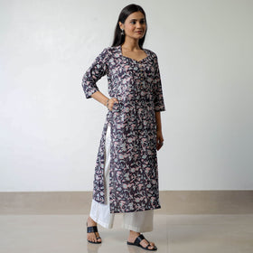 Sanganeri Block Printed Cotton Straight Kurta for Women