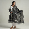 Black - Semi Silk Zari Jaal Banarasi Dupatta 32
