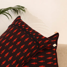 Black - set of 2 akola hand pillow covers 97 - handcrafted