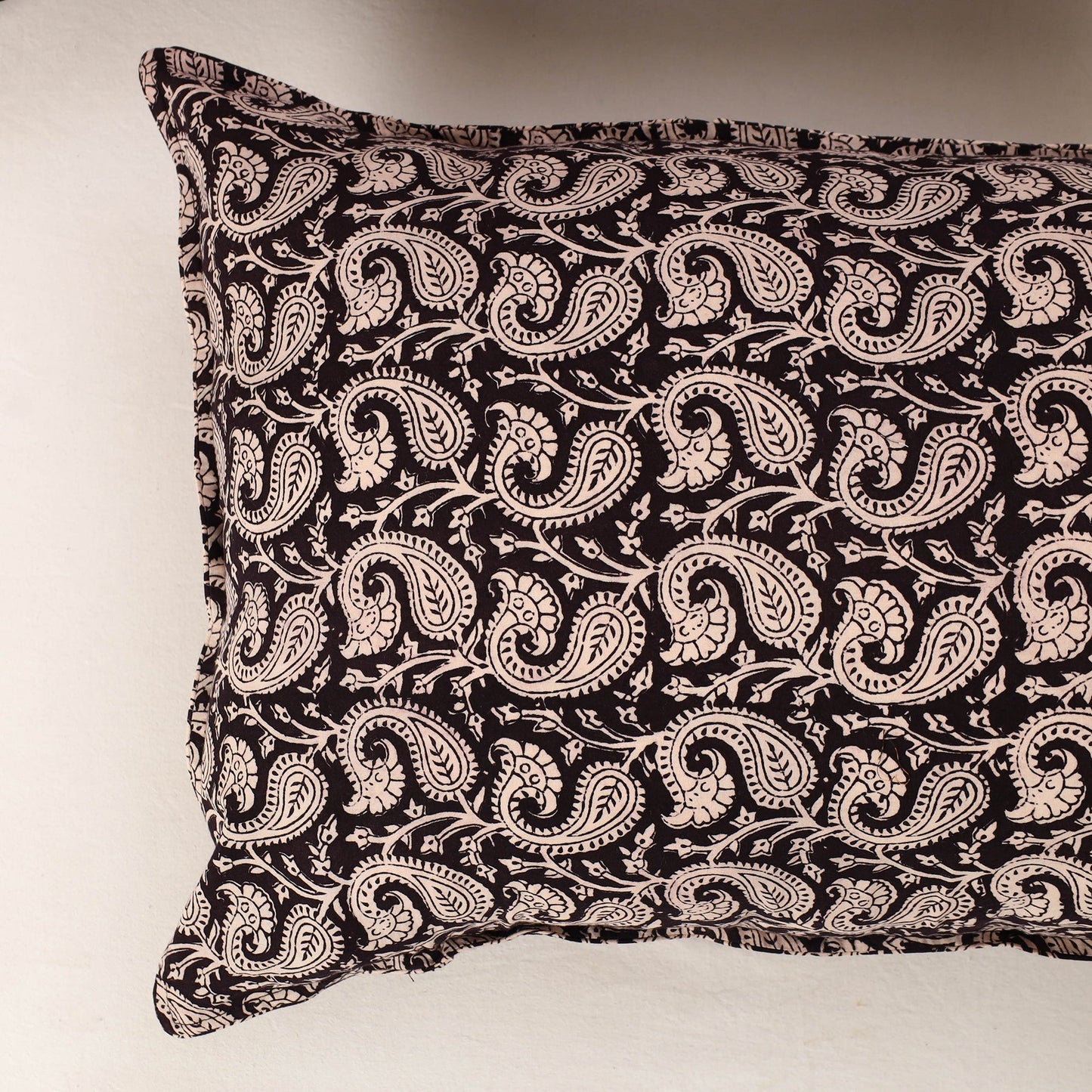 Black - set of 2 bagh cotton pillow covers 19 - handcrafted