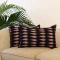 Buy Set of 2 Black Bagh Block Print Cotton Pillow Covers