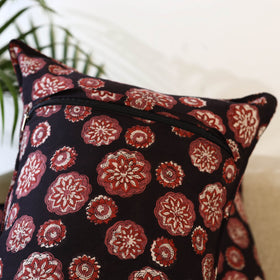 Buy Set of 2 Black Bagru Block Print Cotton Pillow Covers