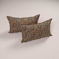 Buy Set of 2 Black Handcrafted Cotton Pillow Covers