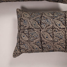 Buy Set of 2 Black Handcrafted Cotton Pillow Covers