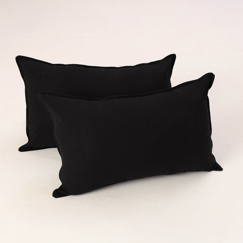 Black - set of 2 jhiri handloom cotton pillow covers 03