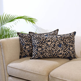 Buy Set of 2 Kalamkari Print Cotton Pillow Covers