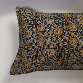 Black - set of 2 kalamkari cotton pillow covers 11