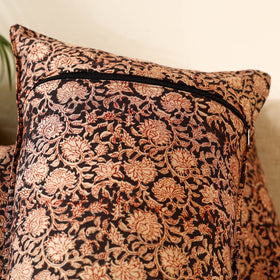 Black - set of 2 kalamkari cotton pillow covers 17