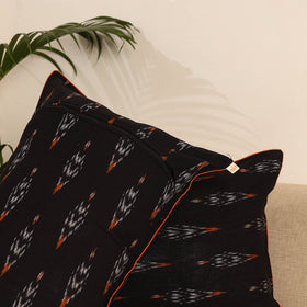 Black - set of 2 pochampally ikat weave pillow covers 28