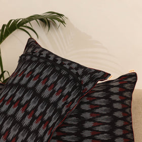 Black - set of 2 pochampally ikat weave pillow covers 29