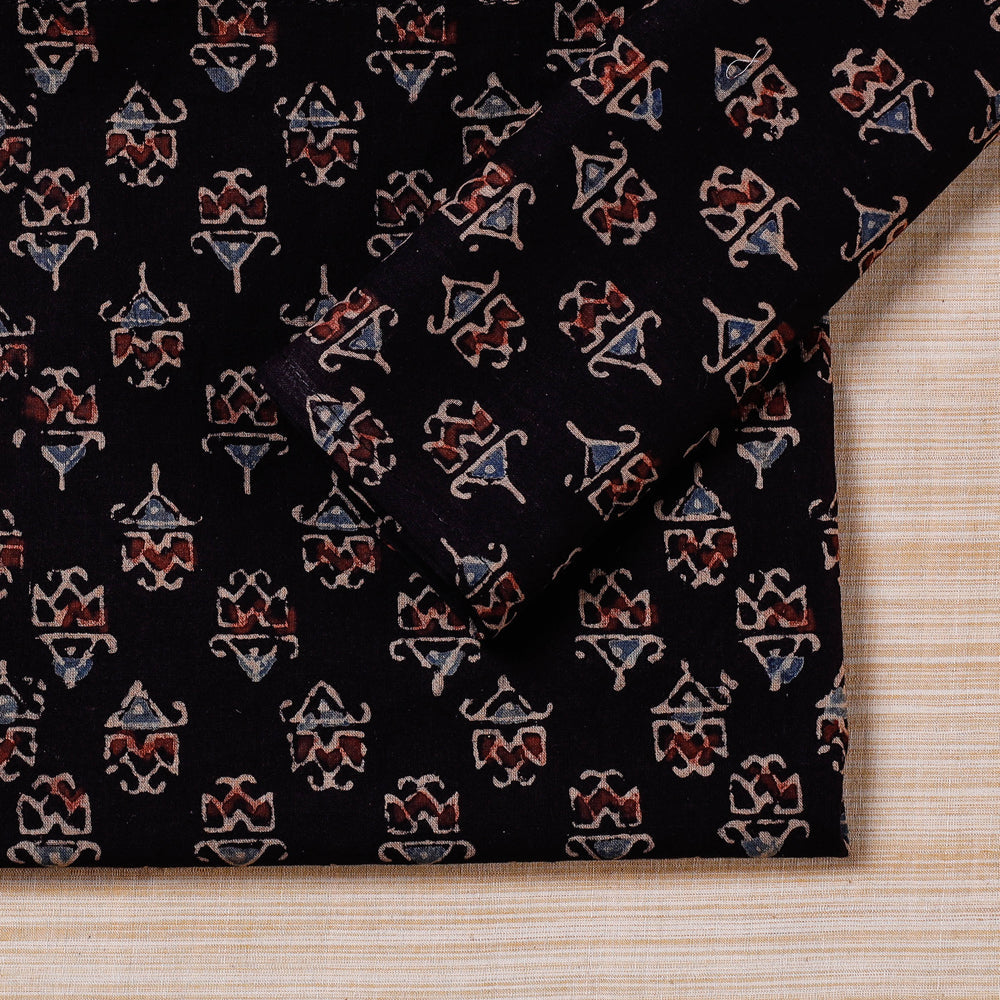 Black Hand Block Prints Cotton Table Napkin