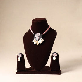 Shell Work Fabart Necklace Set