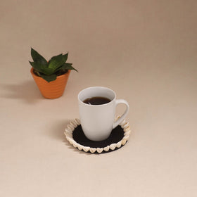 Shell work handcrafted thread coaster 05