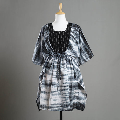 Buy Shibori Tie-Dye Cotton Kaftan with Tie-Up Waist (Medium) Online at iTokri.com