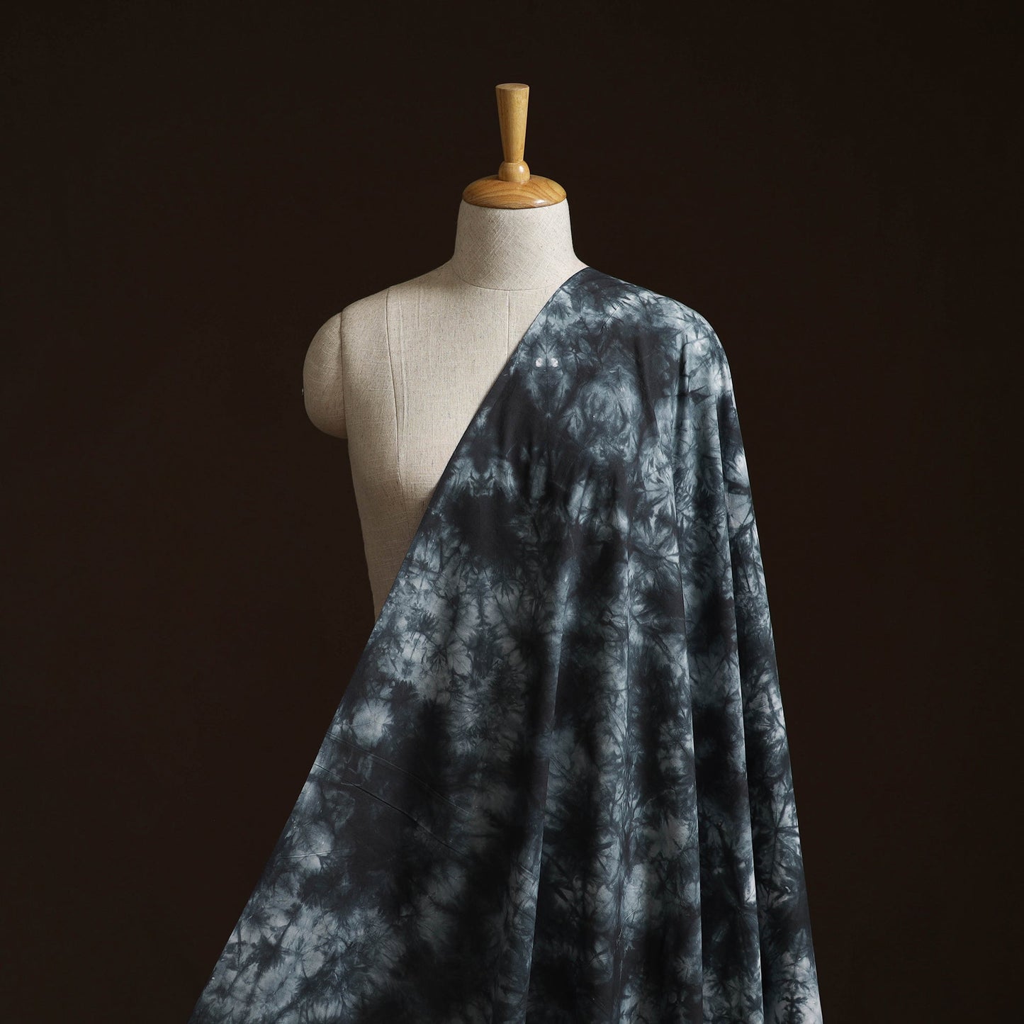 Shibori tie-dye pure mul cotton fabric 24 - handcrafted