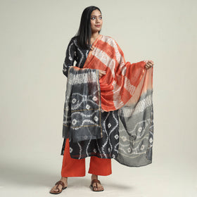 Shibori Tye-Dye Kurta with Palazzo & Dupatta Set
