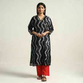  Shibori Tye-Dye Chanderi Silk Kurta with Palazzo & Dupatta Set Online at iTokri.com