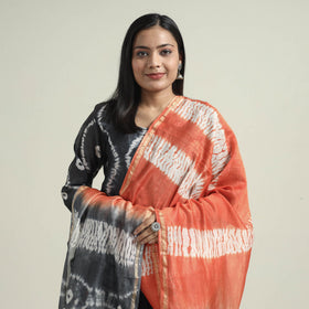 Shibori Tye-Dye Kurta with Palazzo & Dupatta Set
