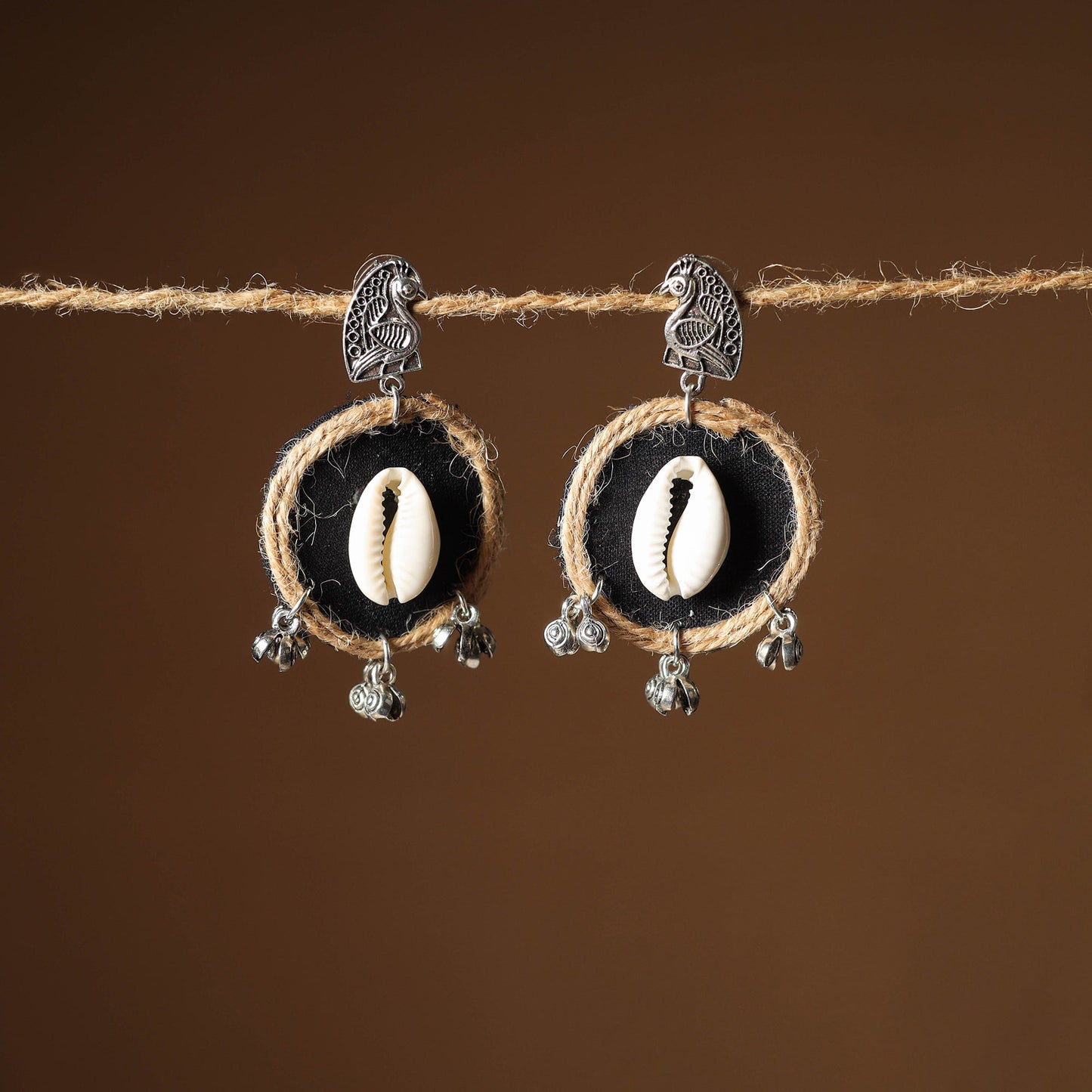 Shifa Jute Fabart Handmade Earrings