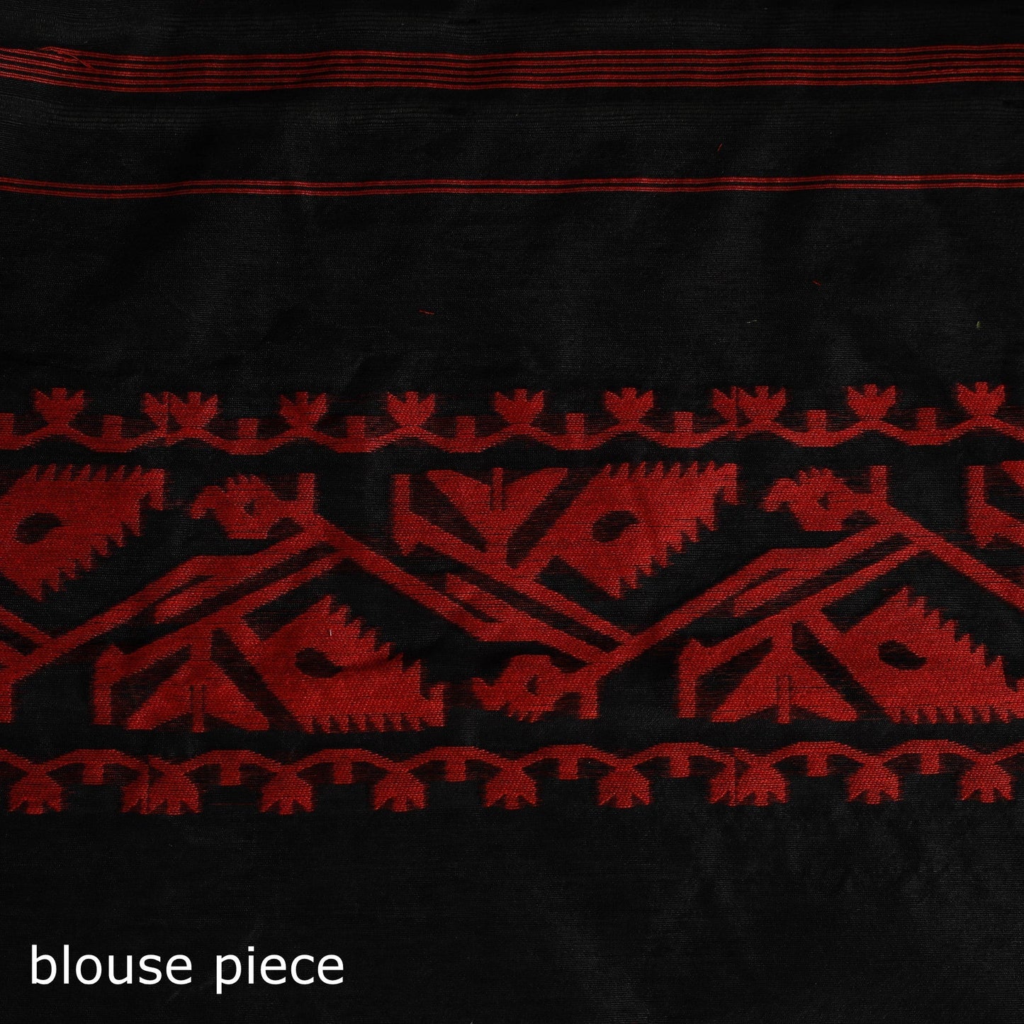 Silk cotton dhakai jamdani saree 08 - handcrafted