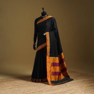 Silk cotton khun saree with ilkal pallu chikki paras border