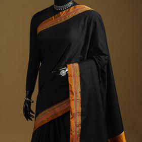 Silk cotton khun saree with ilkal pallu chikki paras border