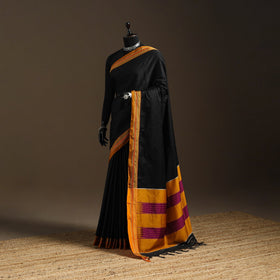 Silk cotton khun saree with ilkal pallu chikki paras border