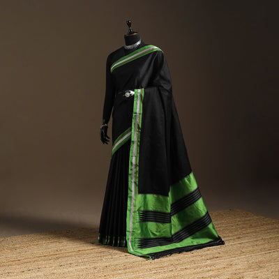 Silk cotton khun saree with ilkal pallu chikki paras border