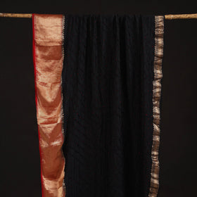 Silk tie-dye bandhani fabric with zari border 17