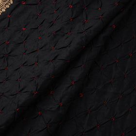 Silk tie-dye bandhani fabric with zari border 17