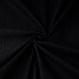  Black Slub Silk Plain Fabric 