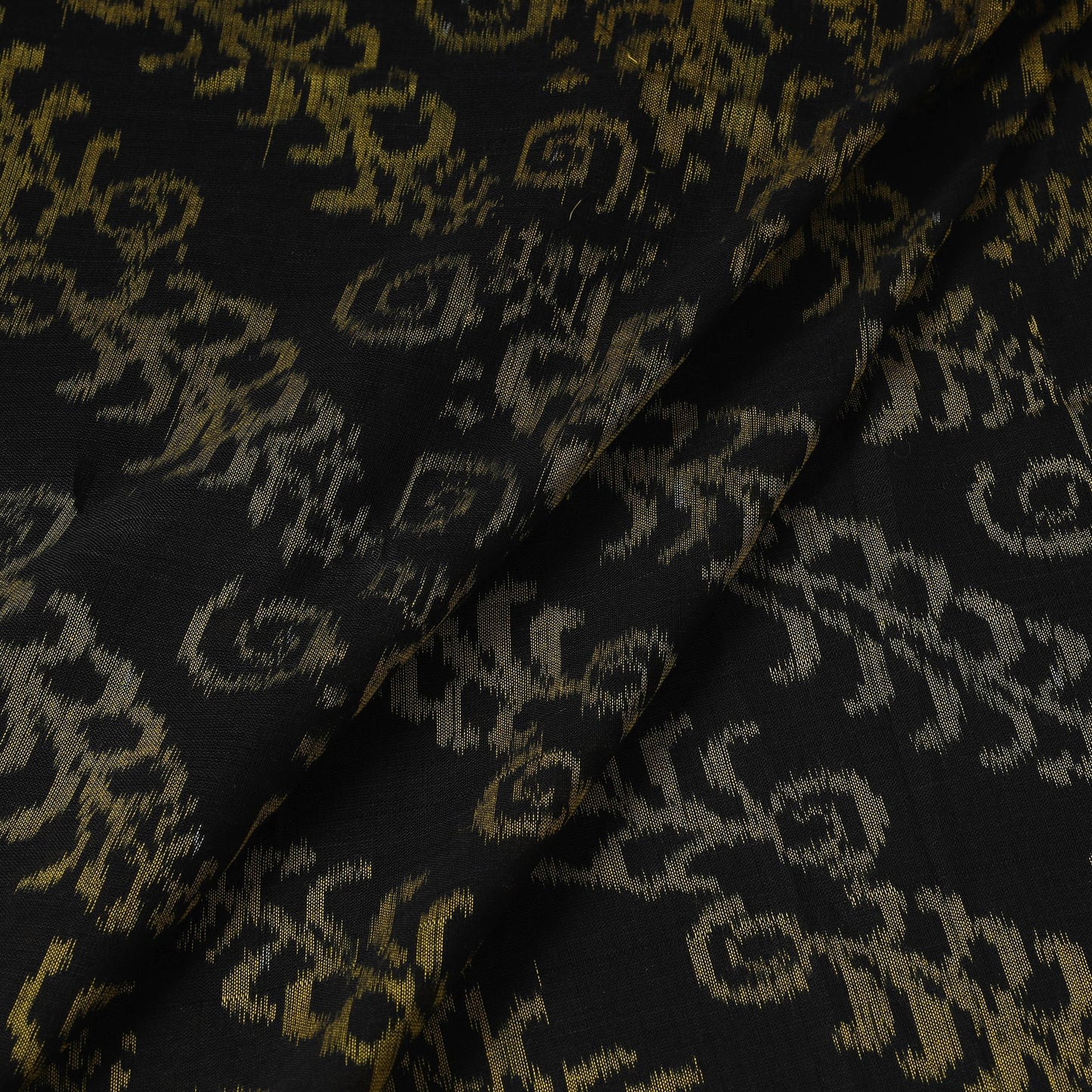 Black - Special Sambalpuri Odisha Ikat Handloom Cotton Fabric