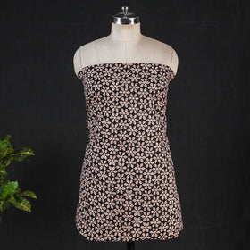 Buy Black Tagai Work Block Print Cotton Kurta Material