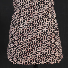 Buy Black Tagai Work Block Print Cotton Kurta Material