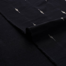 Black - spun dupion viscose silk buti fabric 03