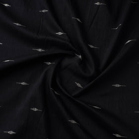 Black - spun dupion viscose silk buti fabric 03